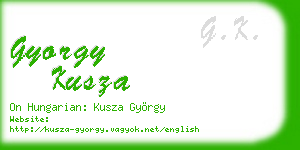 gyorgy kusza business card