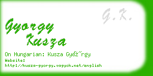 gyorgy kusza business card